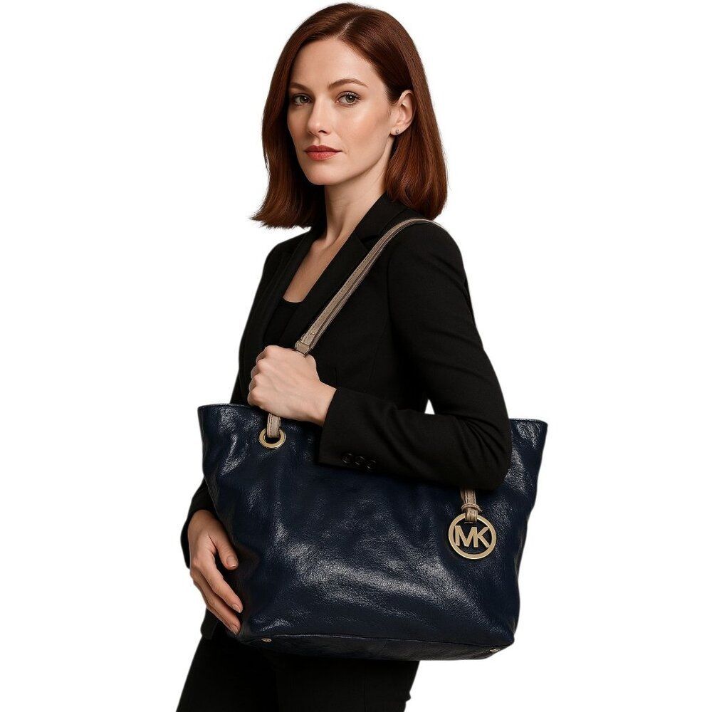Michael Kors Jet Set Tote Bag Shoulder Handbag Purse BLUE WOMAN'S WOMEN'S